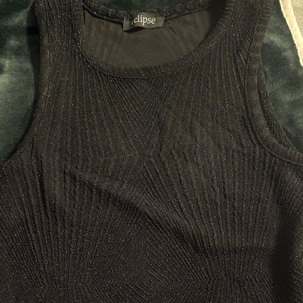 Eclipse Black Textured Top
